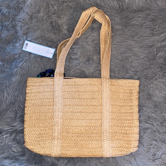 NWT Straw Bag with Floral Scarf, Draper James - Picture 3 of 5